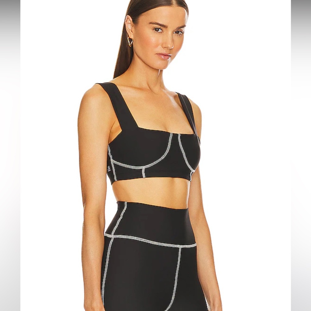 NWT WEWOREWHAT corset bra top in black size Small.